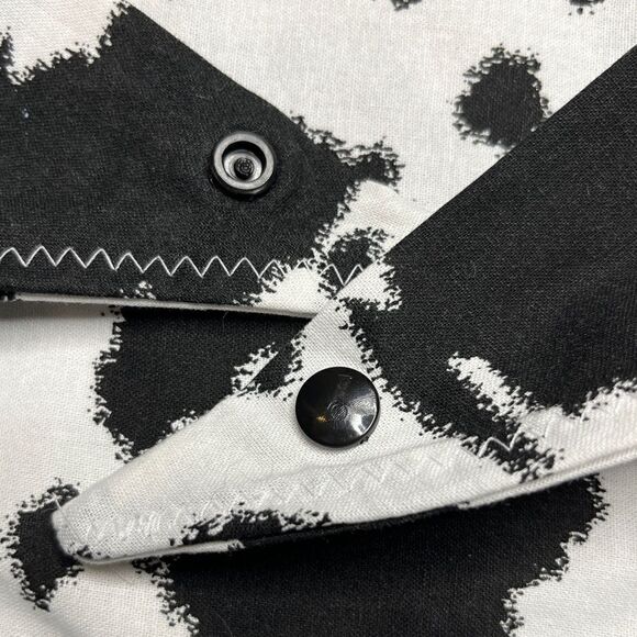 Louadore Feelin' MOO-dy Cow Print Pom Pom Dog Bandana Black & White - Picture 2 of 5